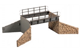Occupation Bridge with Stone Abutments & Decking - Single Track Plastic Kit OO Scale